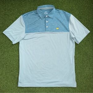 Masters Tech Golf Polo Men’s M Blue Performance Stretch Short Sleeve Agusta